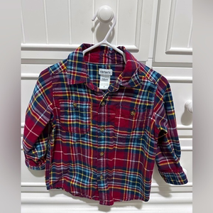 Carter’s Baby Long‎ Sleeve Plaid Button Up
Size 18M